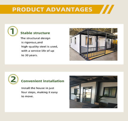 Expandable Container Home Modular Folding House for Villa and Online Technical Support